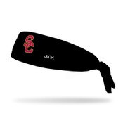 USC Trojans Black SC Interlock Flex Tie Headband